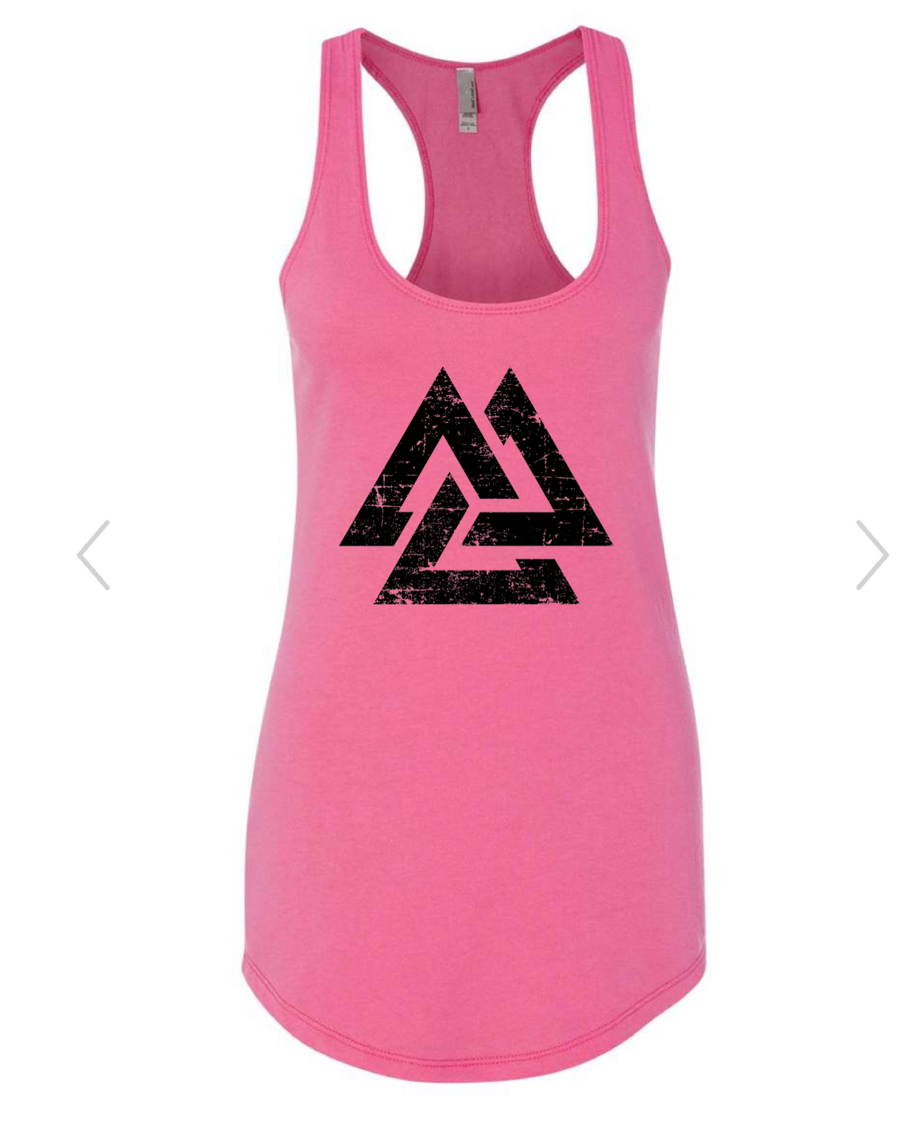 Black logo Women's Pink Tank